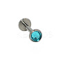 G23 Titanium Cubic Zirconia Flat Round 17 Gauge Threadless Labrets for Women Men WG1F07B-18-1