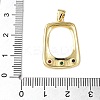 Brass Micro Pave Cubic Zirconia Pendants KK-A252-14A-G-3