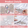 Flower Glass Seed Cloth Sew on Appliques PATC-WH0008-92B-4
