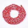 Electroplate Glass Beads Strands EGLA-T013-04H-2