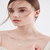 1Pc Stainless Steel Letter Rectangle Pendant Necklaces NJEW-LP0001-34A-P-4