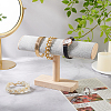 Wood & Velvet T Bar Bracelet Display Stands ODIS-WH0061-40A-5