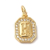 Real 18K Gold Plated Brass Micro Pave Clear Cubic Zirconia Pendants KK-L216-002G-H-1
