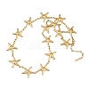 304 Stainless Steel Starfish Link Chain Necklaces for Women LS-NJEW-G179-01G-2