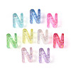 UV Plating Transparent Acrylic European Beads X-OACR-M027-02N-2