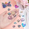 32Pcs 8 Style  Valentine's Day Ion Plating(IP) 201 Stainless Steel & Alloy Pendants STAS-UN0039-03-4