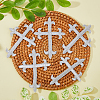 Cross Fleury Polyester Embroidery Iron on Applique Patch PATC-WH0005-44C-4
