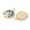 Brass Micro Pave Clear Cubic Zirconia Pendants KK-S048-04G-2