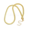 6MM 201 Stainless Steel Flat Snake Chain Necklaces for Women Men NJEW-Z089-01GP-4