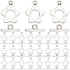 120Pcs Flower Tibetan Style Alloy Toggle Clasps FIND-SP0001-59-1