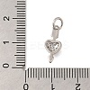 Rack Plating Brass Micro Pave Cubic Zirconia Pendants KK-I716-12P-3