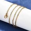 304 Stainless Steel Cable Chain Necklaces STAS-O053-07G-3