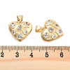Brass Pave Clear Cubic Zirconia Pendants KK-U009-05C-G-3