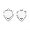 304 Stainless Steel Pendant Cabochon Component STAS-N114-05P-1