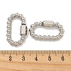 Non-Tarnish 304 Stainless Steel Screw Carabiner Lock Charms STAS-C092-07P-3