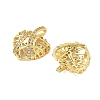 Brass Micro Pave Clear Cubic Zirconia Pendants KK-B139-01G-2