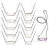 10Pcs 2 Styles 304 Stainless Steel Rolo Chain Necklaces Making NJEW-CA00001-1