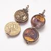 Brass Locket Pendants KK-K176-14AB-3