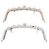 2 Sets 2 Colors Iron with Glass Rhinestone Purse Frame Handle FIND-WR0001-14-2