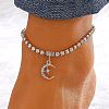 Brass Crystal Rhinestone Tennis Anklets for Wome FS-WGAF92D-11-1