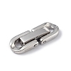 Non-Tarnish 304 Stainless Steel Fold Over Clasps STAS-G307-11A-P-2