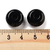Natural Black Obsidian European Beads G-C134-04A-3