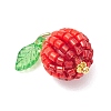 Glass Seed Beaded Berry Fruit Pendants PALLOY-MZ00729-01-3