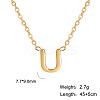201 Stainless Steel Initial Pendant Necklaces FS-WG78A3B-21-1