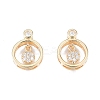 Brass Pave Clear Cubic Zirconia Charms KK-N231-338-2
