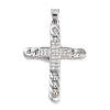 Rack Plating Brass Clear Cubic Zirconia Pendants KK-M293-12P-1