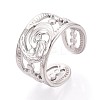 304 Stainless Steel Cuff Rings for Women RJEW-N052-08P-1