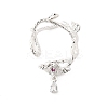 Brass Micro Pave Clear Cubic Zirconia Bead Frame LS-KK-K371-49S-1