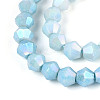 Anti-Tarnish Electroplate Bicone Glass Beads Strands EGLA-T021-4mm-16-08-3