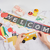 Welocome & School Supplies Paper Banners DIY-WH0453-42-3