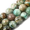 Natural Green Line Jasper  Beads Strands G-L639-A01-8mm-2