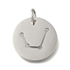 Anti-Tarnish 304 Stainless Steel Pendants STAS-M074-02K-P-1