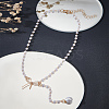 4Pcs Alloy Bowknot Pendant Necklaces for Women NJEW-LP0001-28A-3