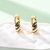 Ring Brass Micro Pave Cubic Zirconia Hoop Earrings EJEW-F384-05G-1