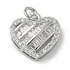 Rack Plating Brass Micro Pave Cubic Zirconia Pendants KK-K392-36P-1
