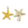 Brass Enamel Starfish Pendants KK-I377-03G-B-3