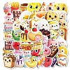 50Pcs Cartoon Food Paper Sticker LS-STIC-C012-11-2