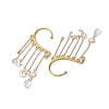 Teardrop Glass Beaded Dangle Earrings EJEW-TA00524-4