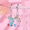 Anti-Tarnish Rhodium Plated 925 Sterling Silver Leverback Earrings STER-K168-003P-6