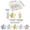 70Pcs 5 Colors Transparent Electroplate Glass Bead Caps EGLA-FS0001-55-4