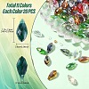 220Pcs 11 Colors Electroplate Glass Faceted Teardrop Beads Strands EGLA-YW0001-76-3