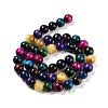 7 Colors Natural Tiger Eye Beads Strands G-A220-A01-01-3
