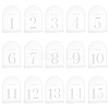 Number 1~15 Acrylic Table Place Cards AJEW-WH0709-140-1