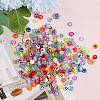 1000Pcs 10 Style Transparent Frosted Acrylic Beads OACR-SZ0001-13-6
