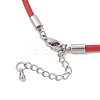 3MM Round Cowhide Leather Bracelet Making  AJEW-JB01540-5