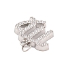 316 Stainless Steel Micro Pave Cubic Zirconia Pendants LS-STAS-K284-01B-P-2